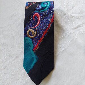 Vintage Bugatti Necktie Made of 100% Italian Silk, 3.875"
